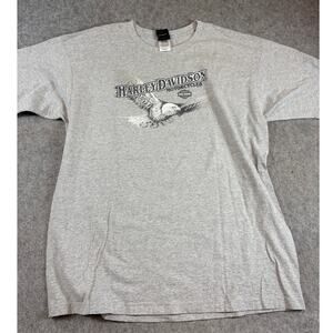 Harley Davidson Shirt Men Gray Graphic Kuwait Motorcycle Streetwear Biker Tee 2X